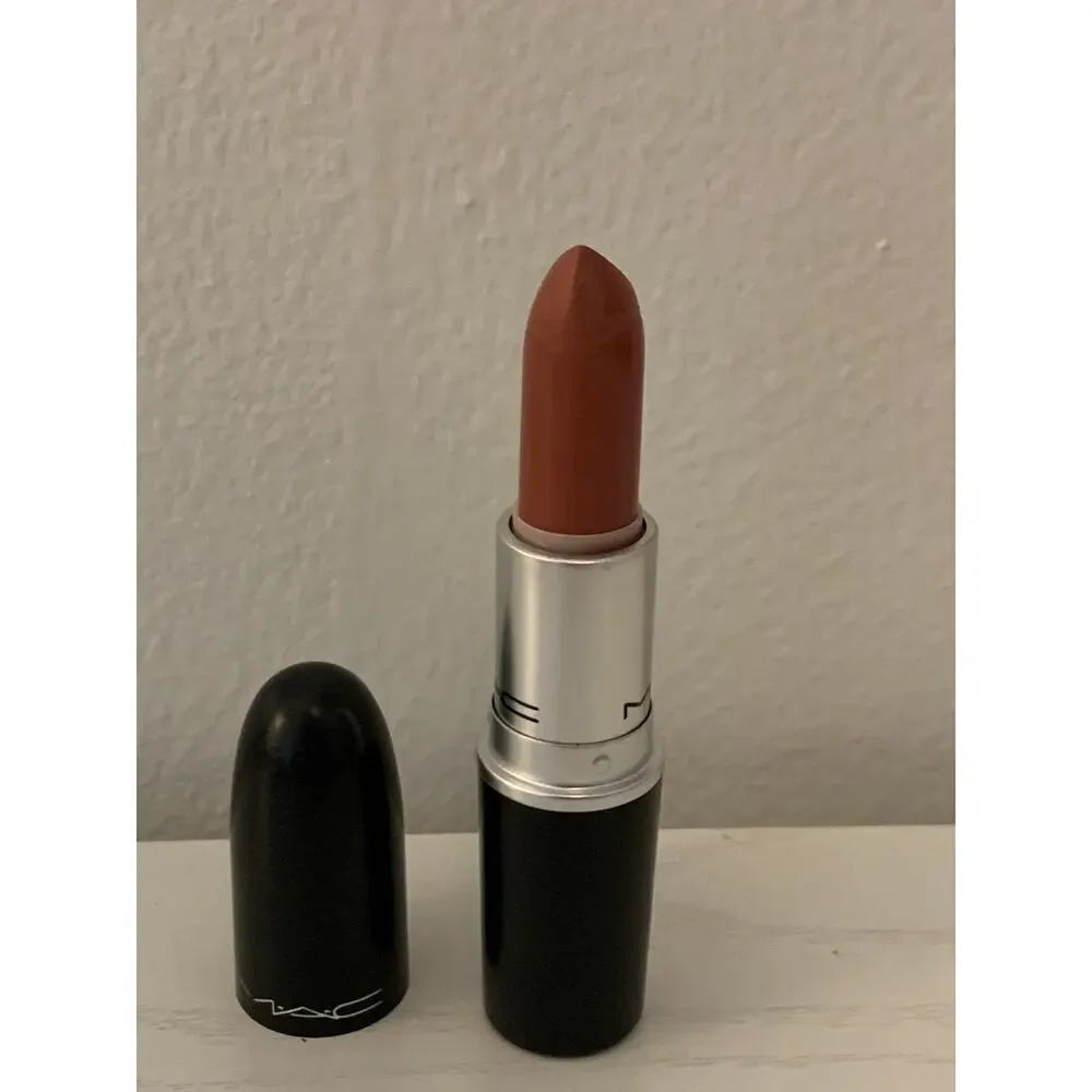 MAC Amplified Crème Lipstick - 128 SMOKED ALMOND - .1oz./3g  *USED* Pink Nude